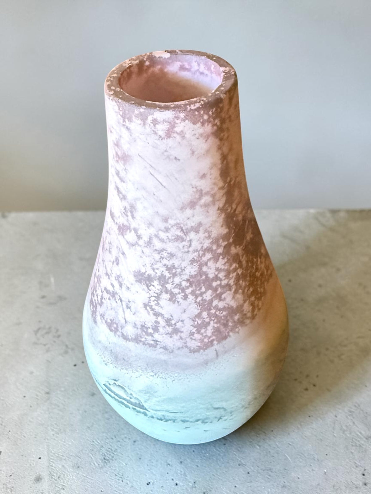 Rose Smoke Plaster Vase