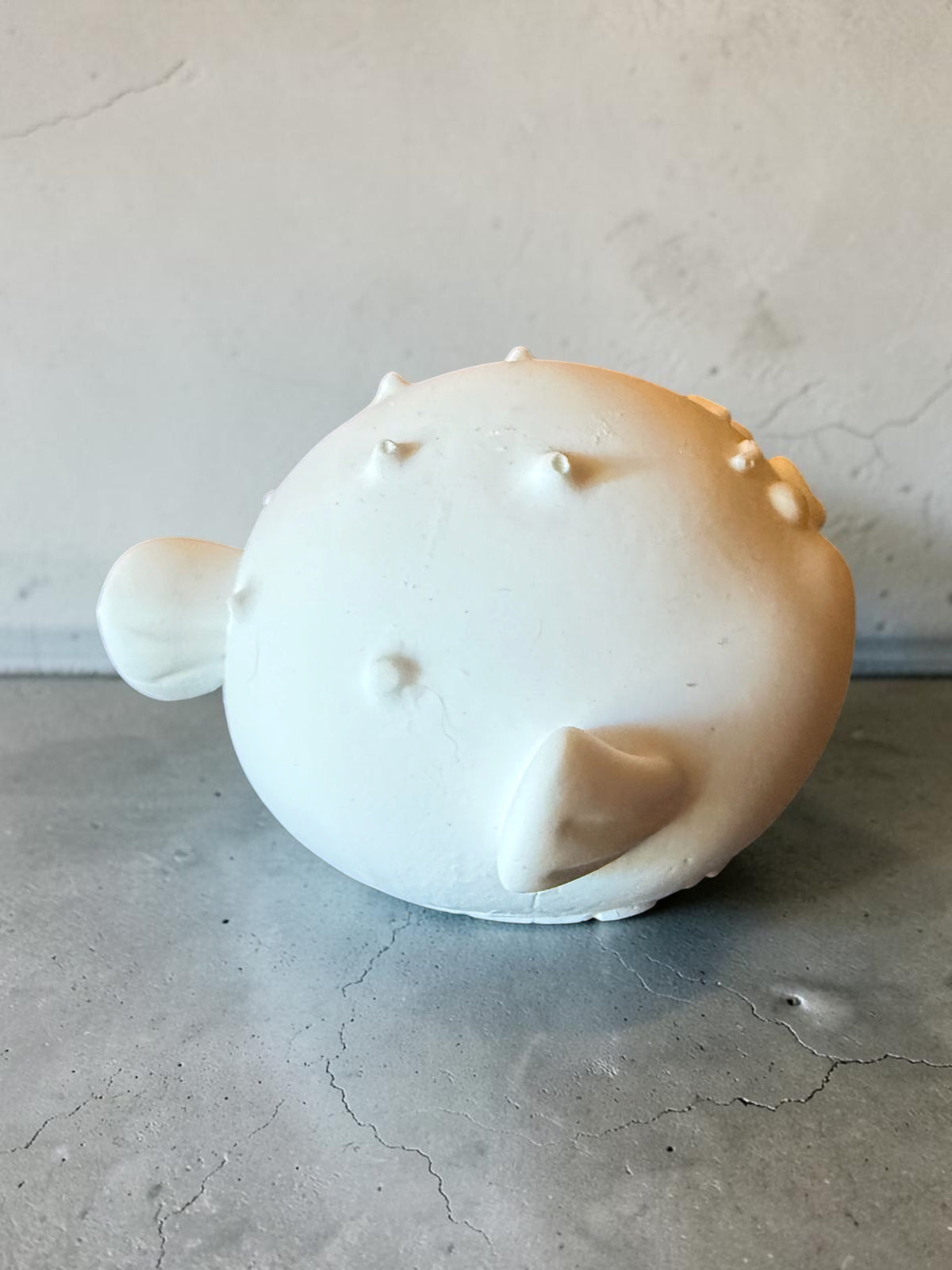 White Puffer Plaster Figure