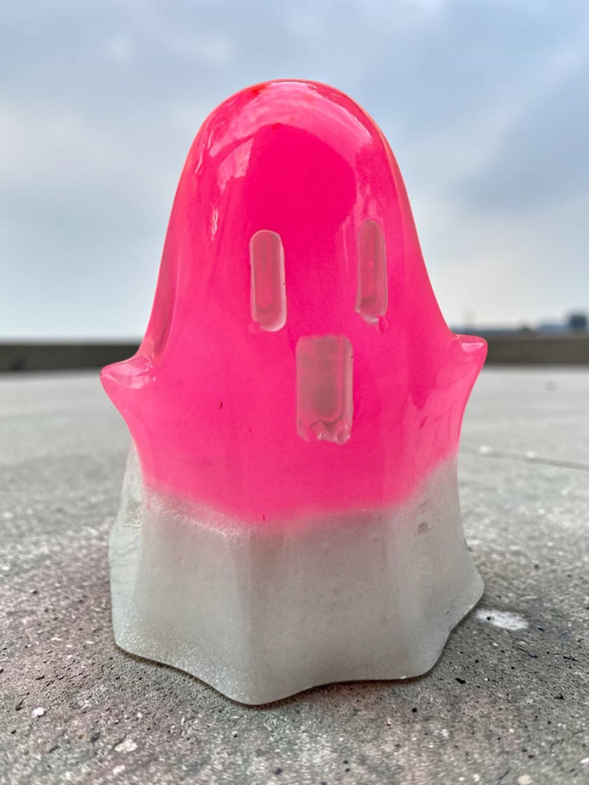 Neon Pink Resin Ghost
