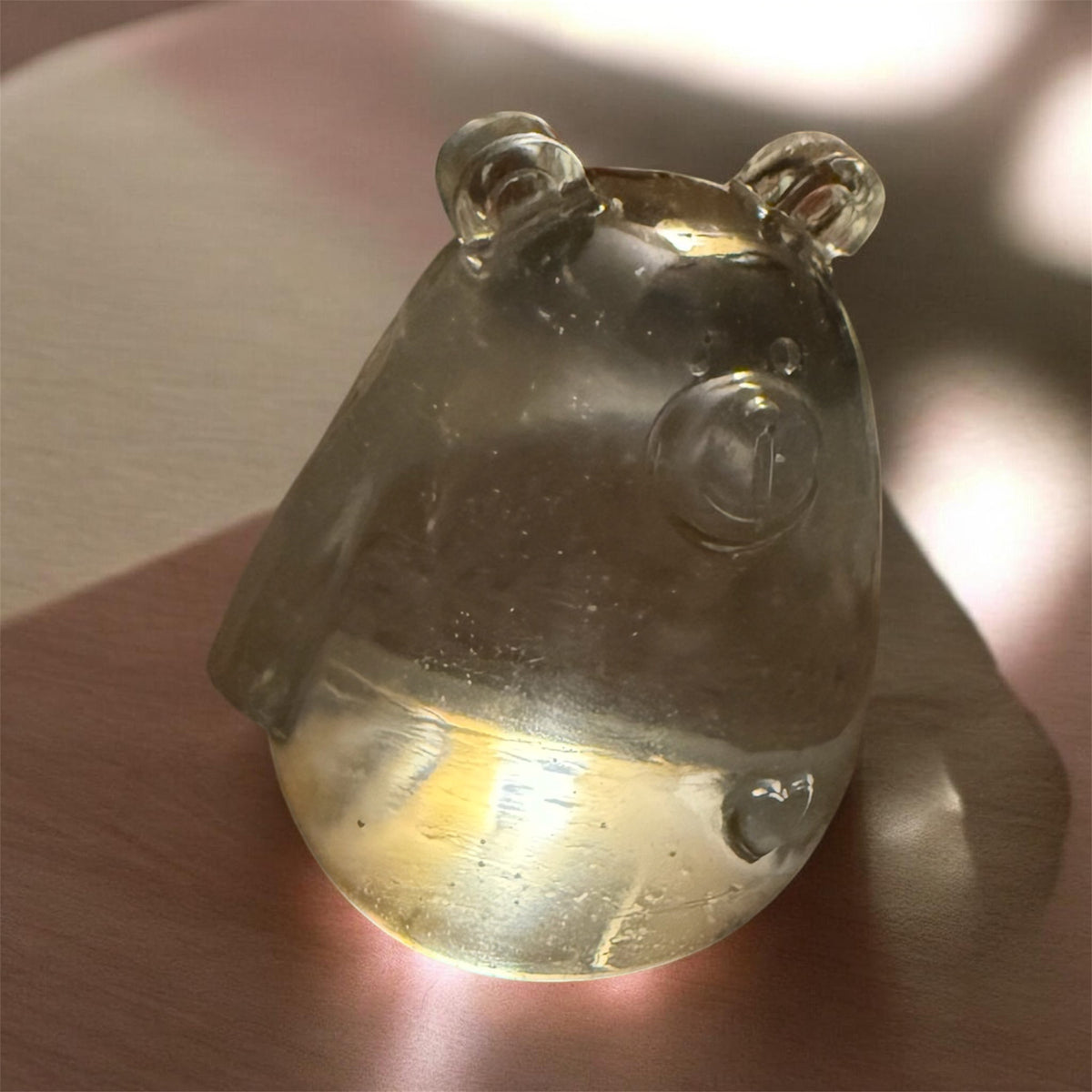 Clear Little Heart Bear: Resin Buddy