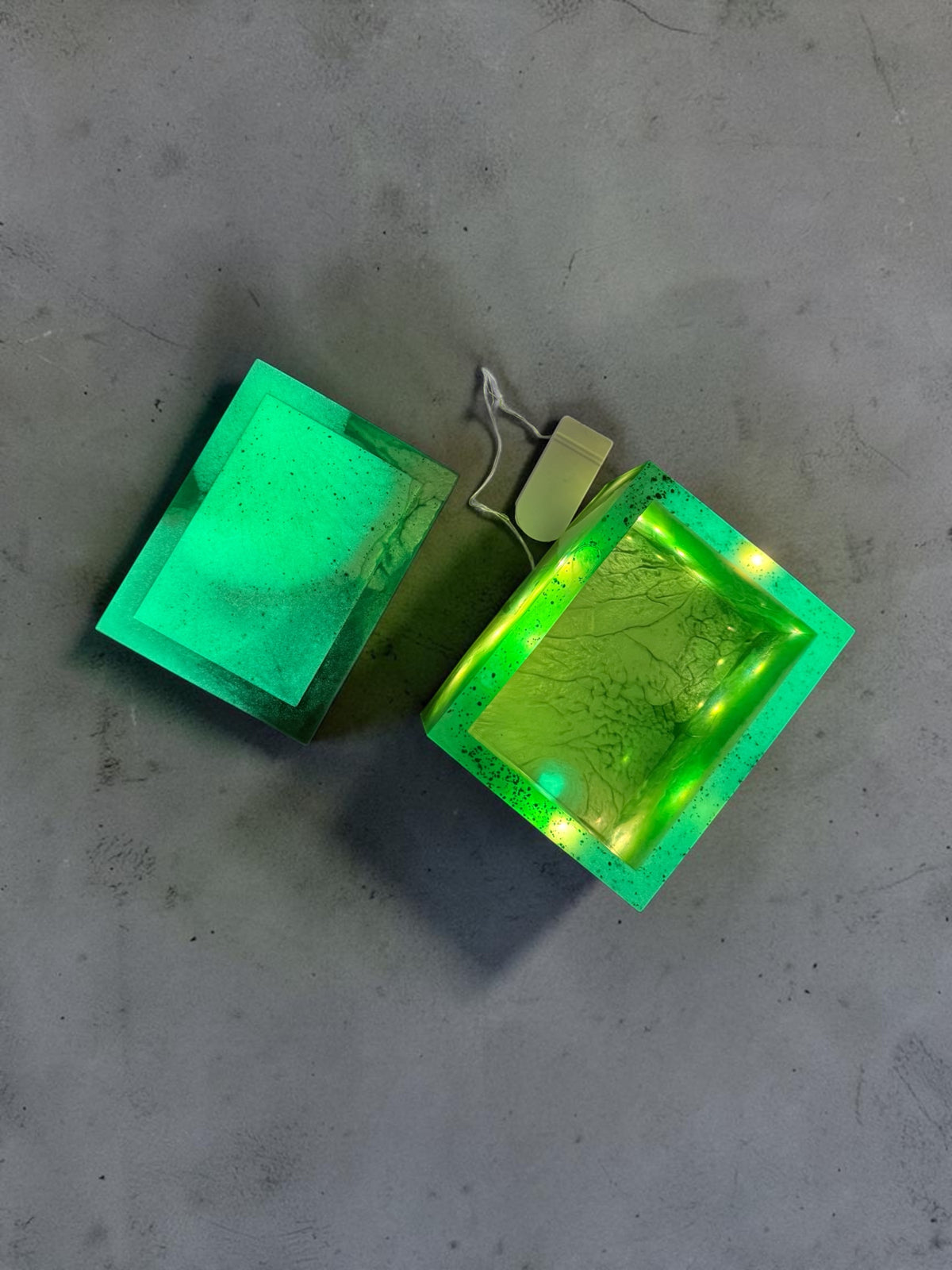 Emerald Enchantment Light-Up Resin Trinket Box