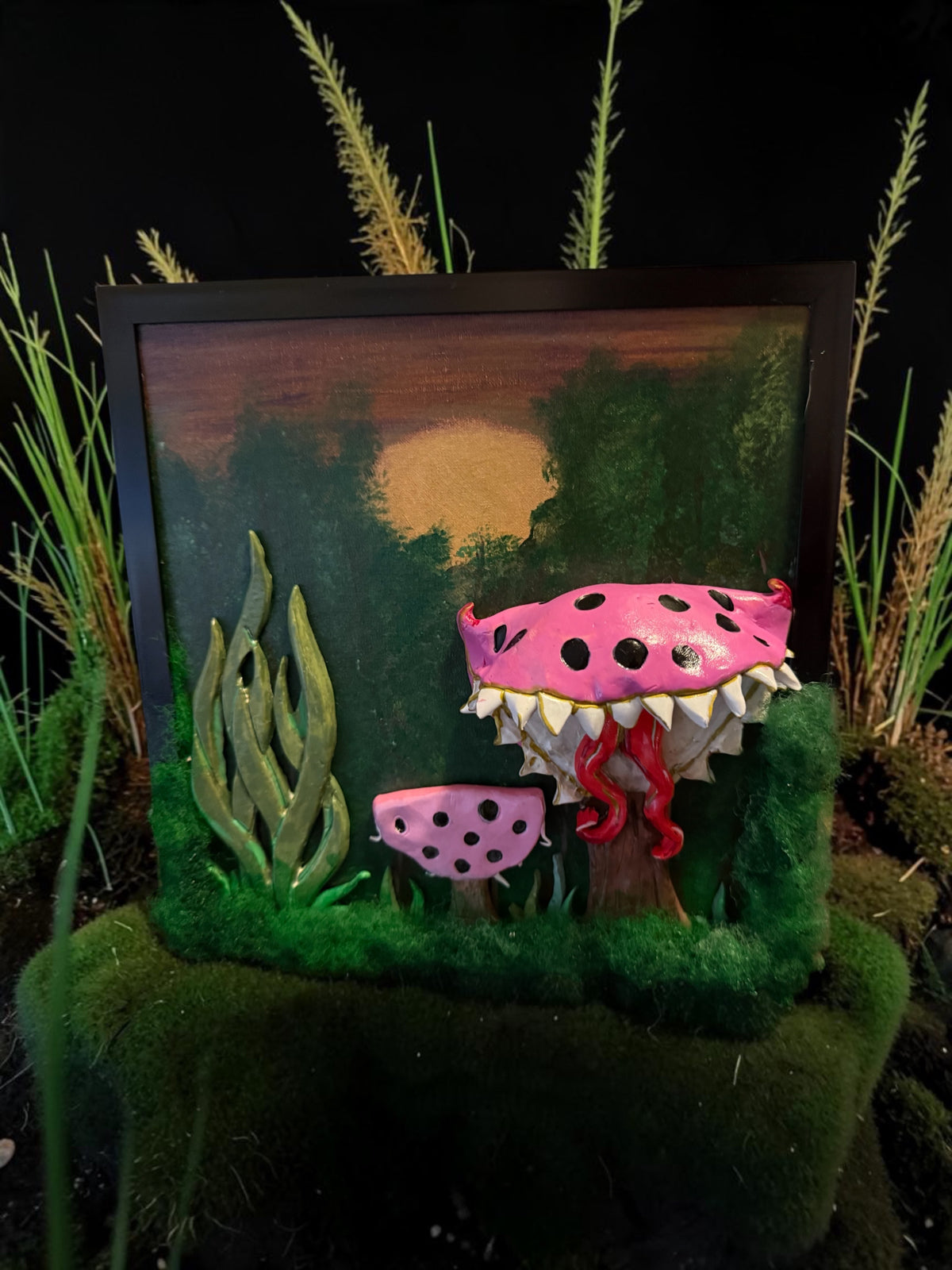 Momma Man-Eater Mushroom (mixed media)