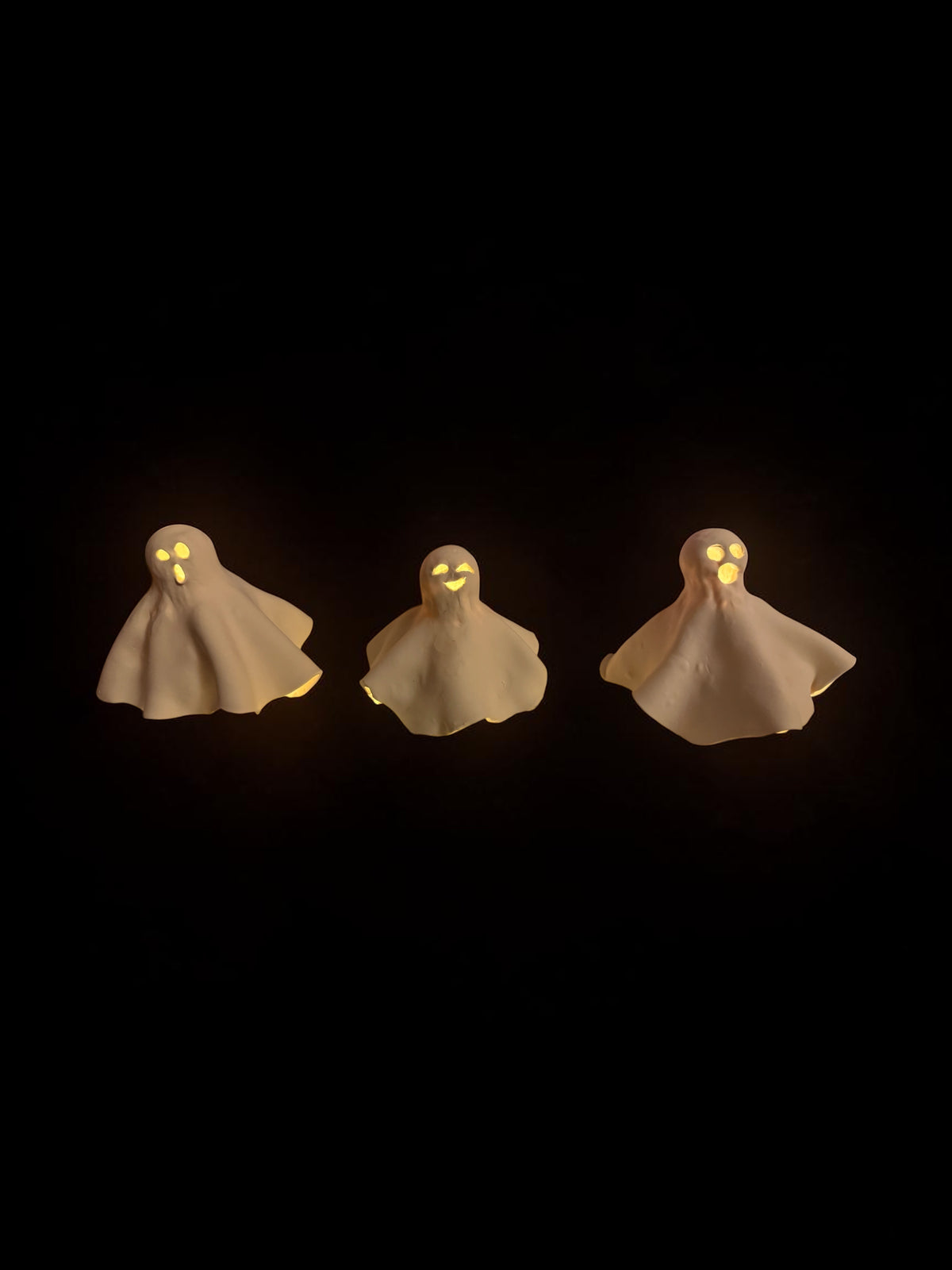 Clay Ghost Luminaries
