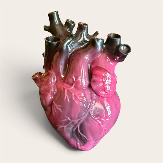Bubblegum Anatomical Heart — Resin Sculpture