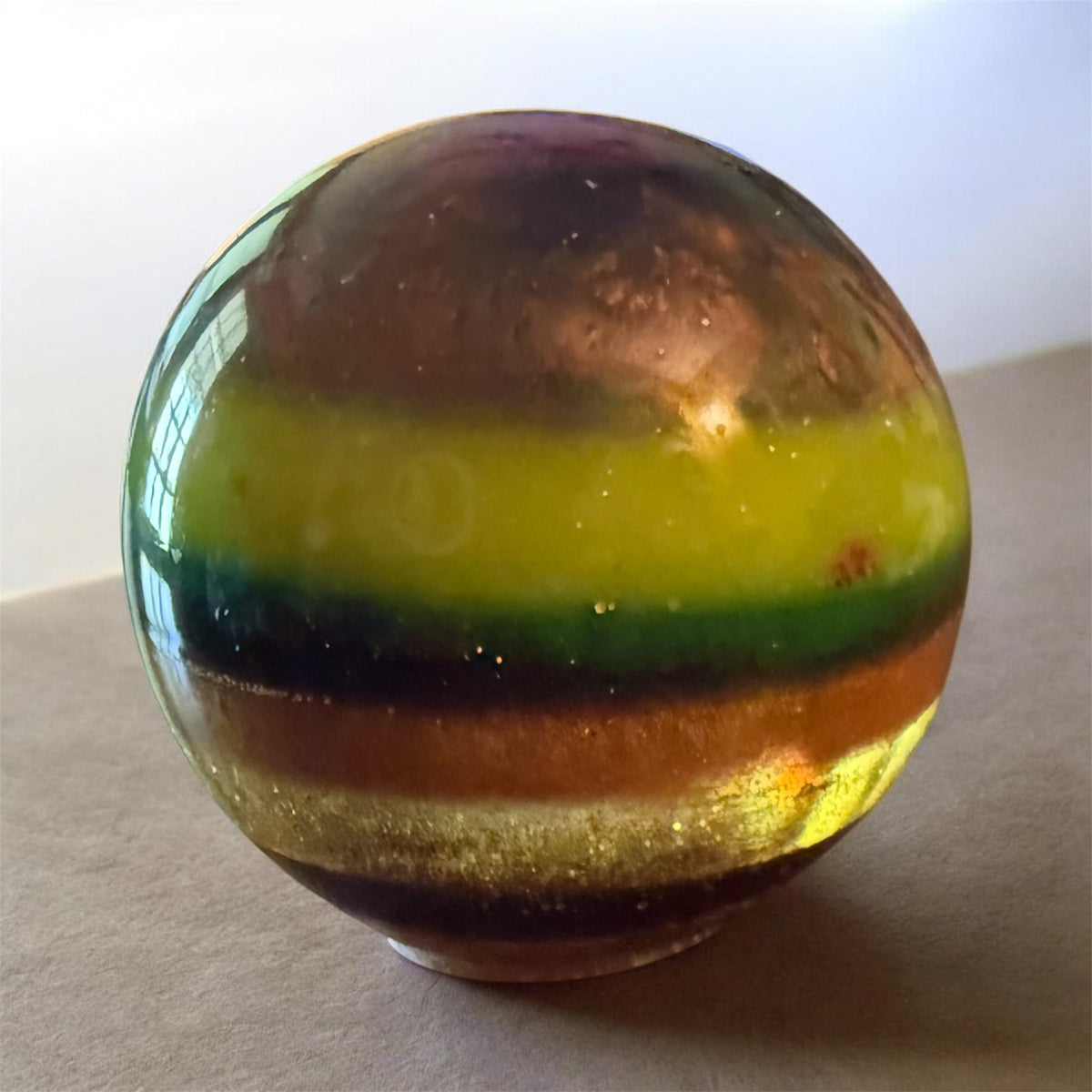 Contained World: Layered Resin Sphere