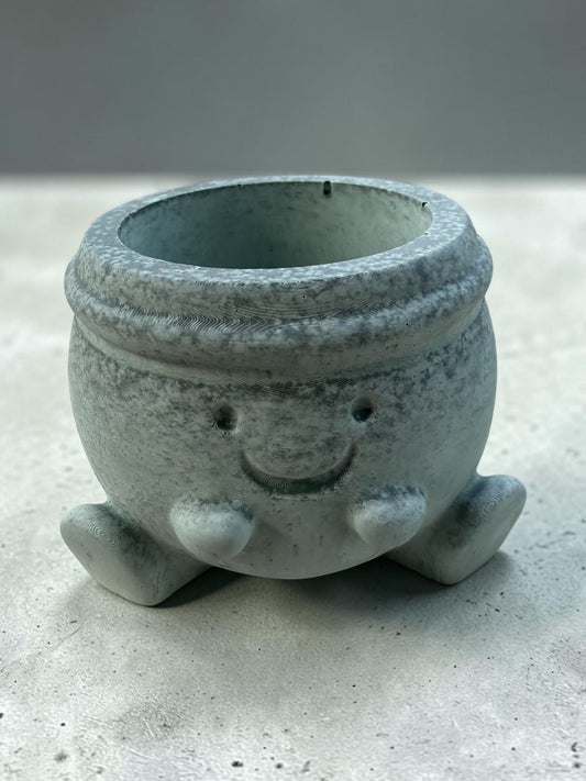 Moss Green Smiling Plaster Cauldron