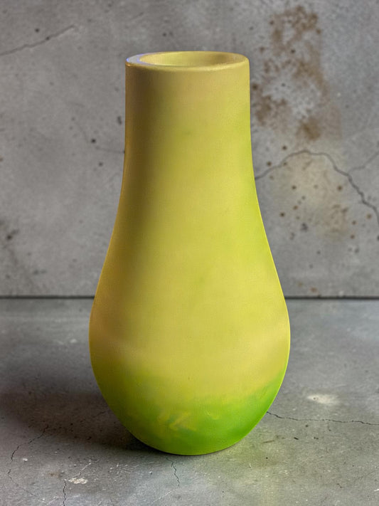 Acid Green Ombre Plaster Vase