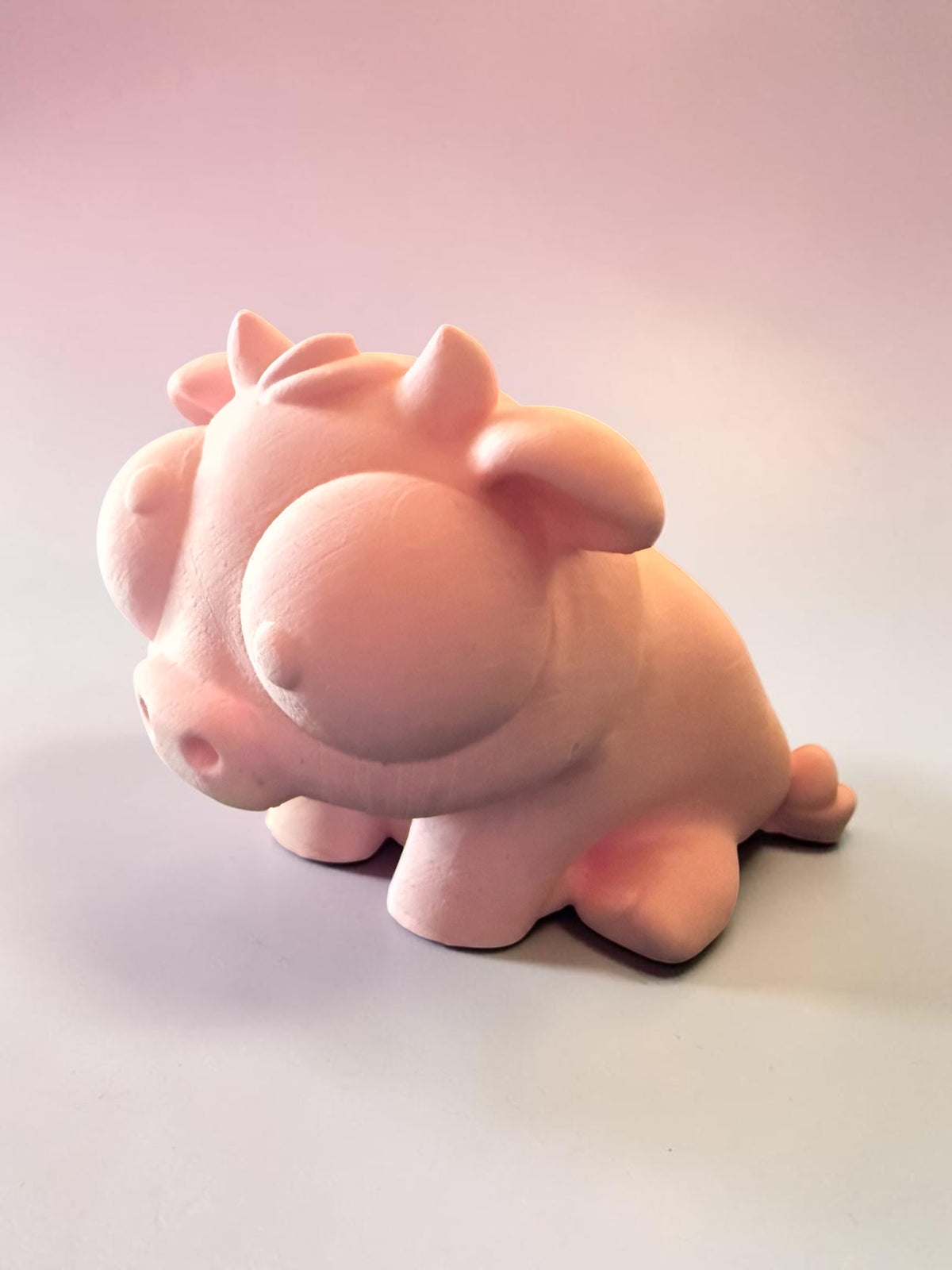 Blush Goofball Plaster Figure