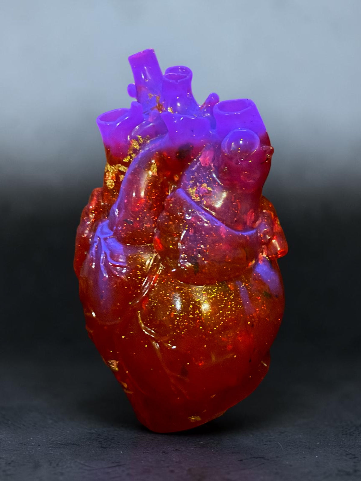 UV Glow Resin Heart