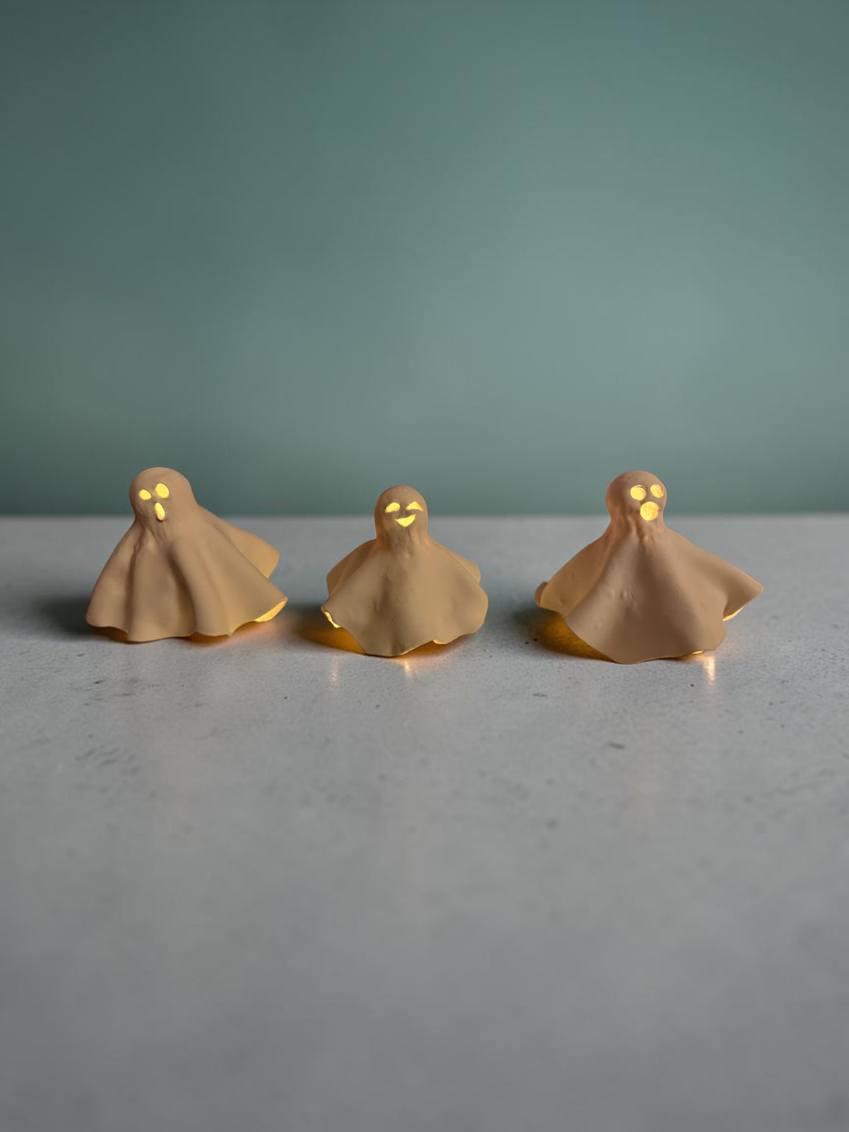Clay Ghost Luminaries