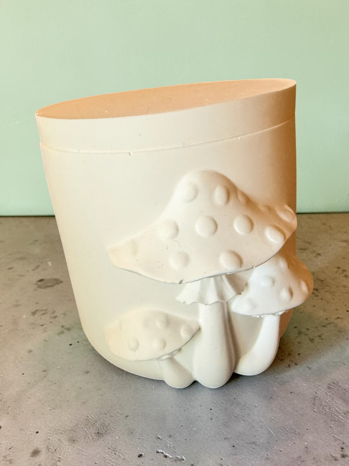 White Mushroom Plaster Jar