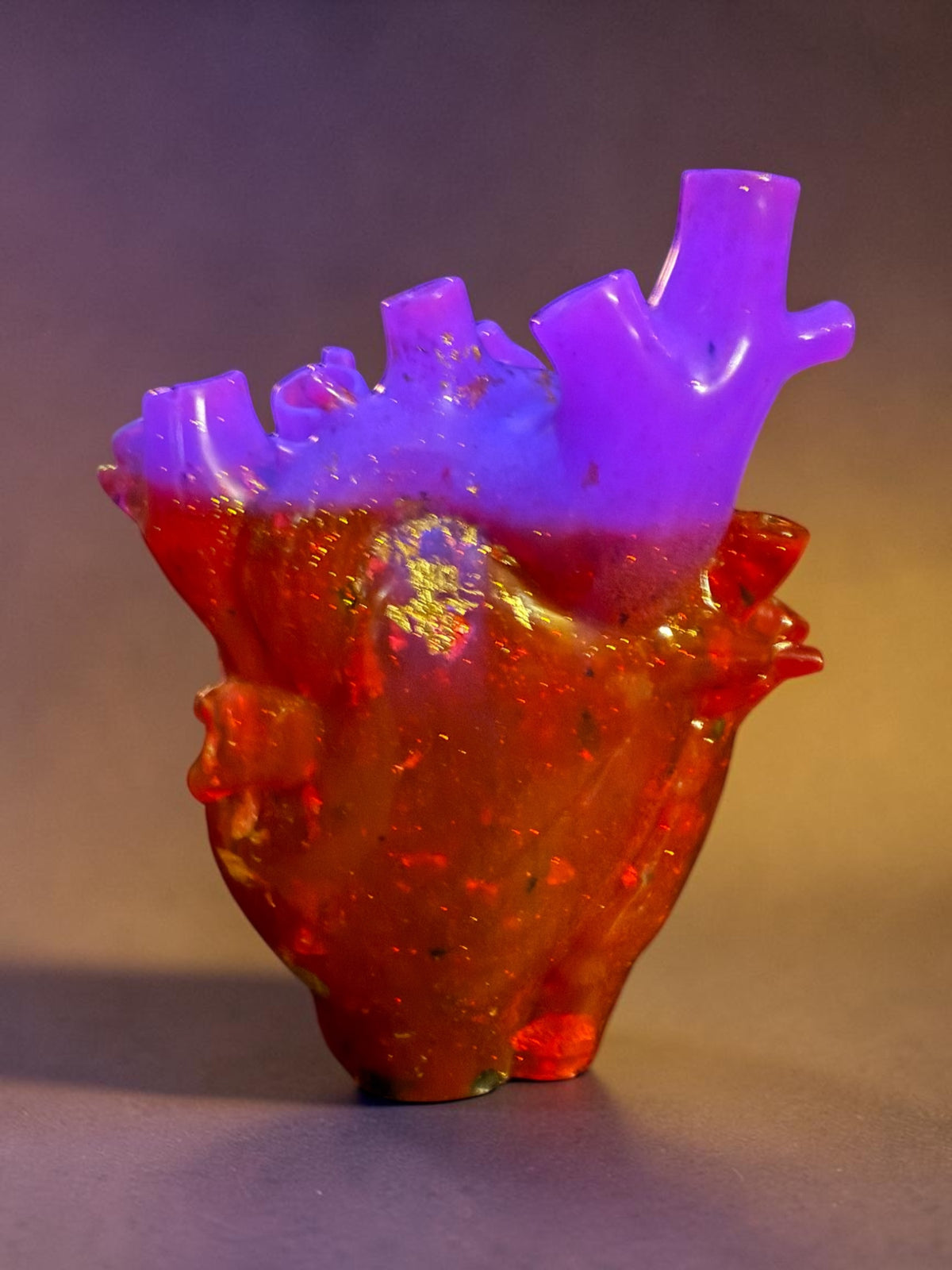 UV Glow Resin Heart