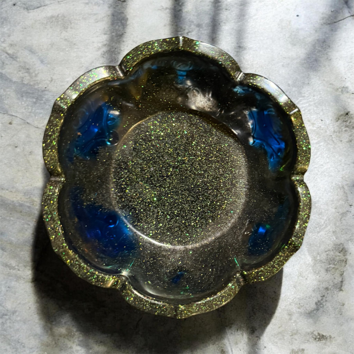 Midnight Blue Resin Trinket Bowl