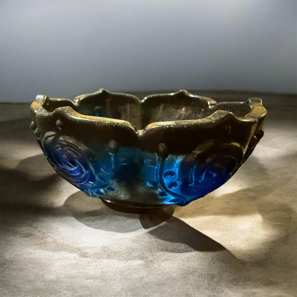 Midnight Blue Resin Trinket Bowl