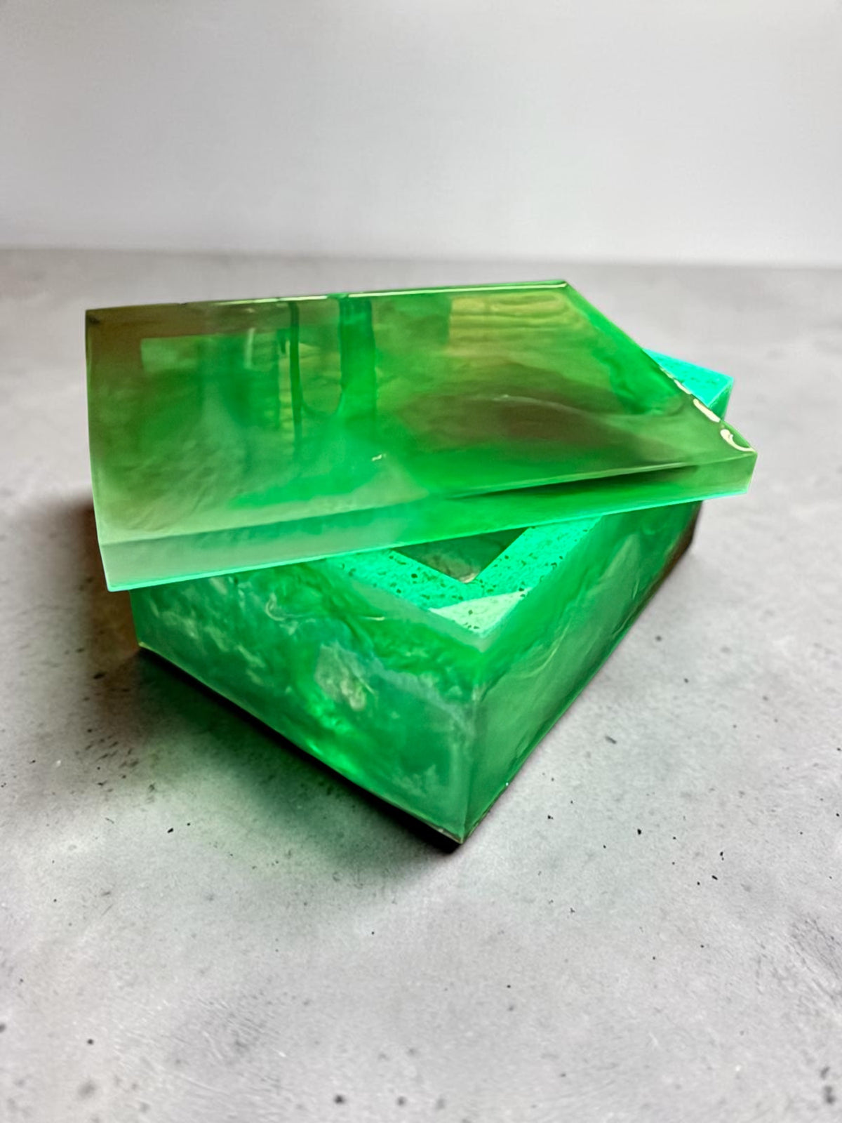 Emerald Enchantment Light-Up Resin Trinket Box