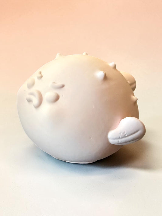 Blush Puffer Plaster Figure