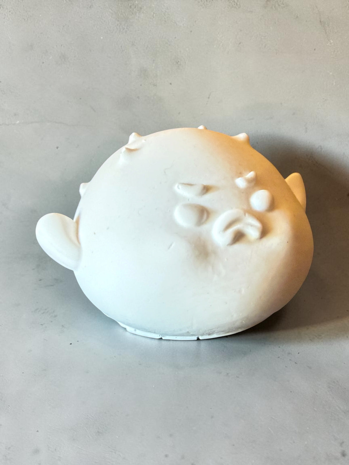 White Puffer Plaster Figure