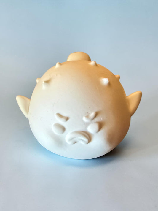 White Puffer Plaster Figure
