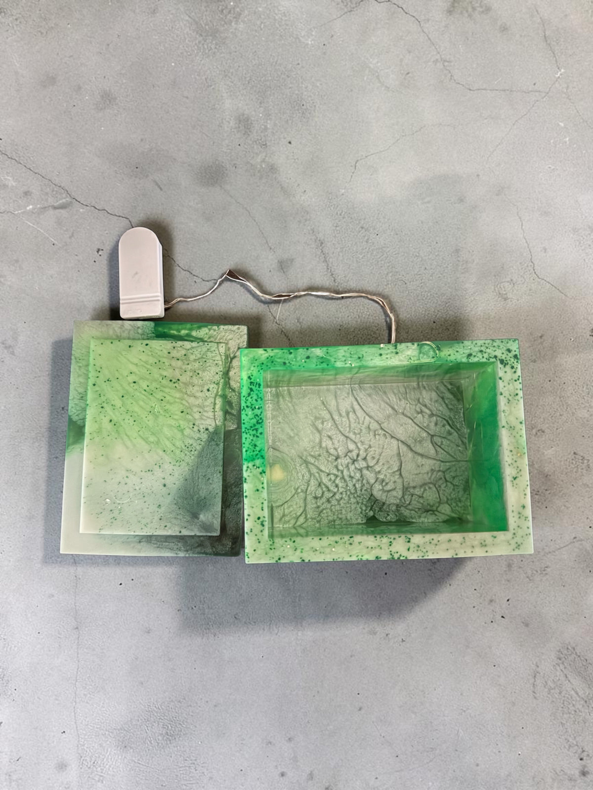 Emerald Enchantment Light-Up Resin Trinket Box