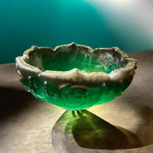 Emerald Resin Trinket Bowl