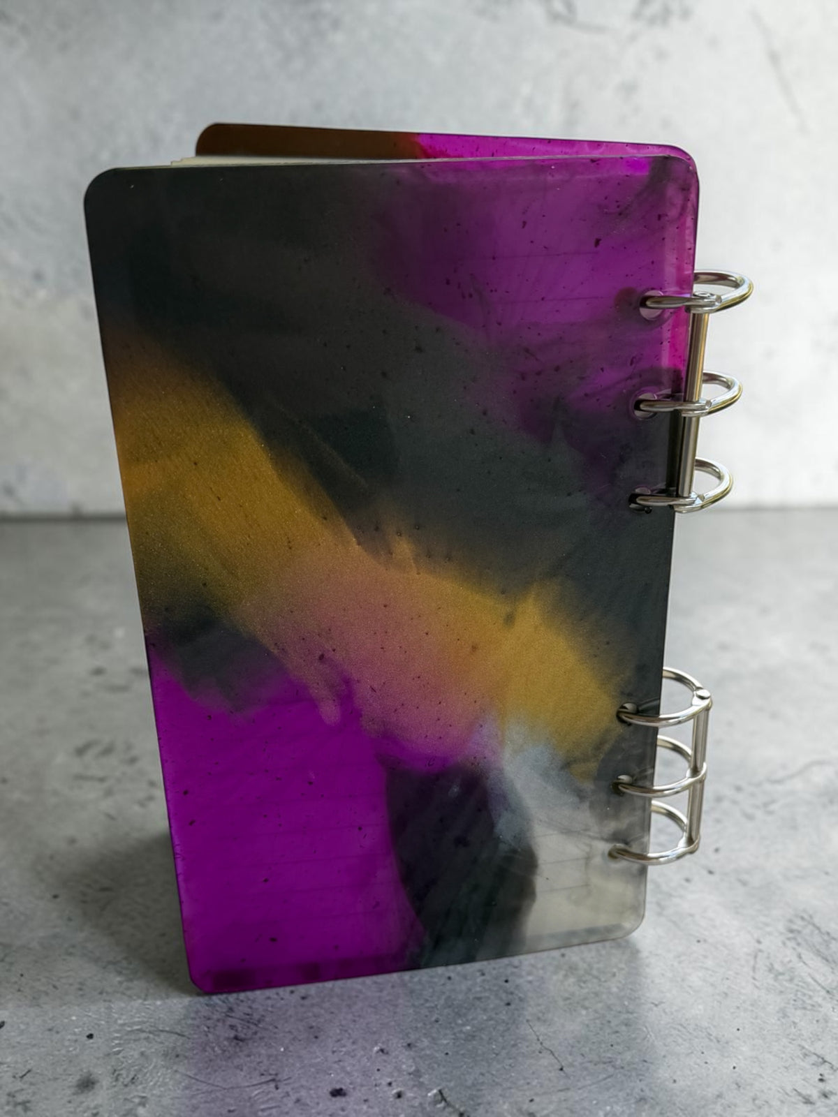 Purple Smoke Cameo Resin Notebook