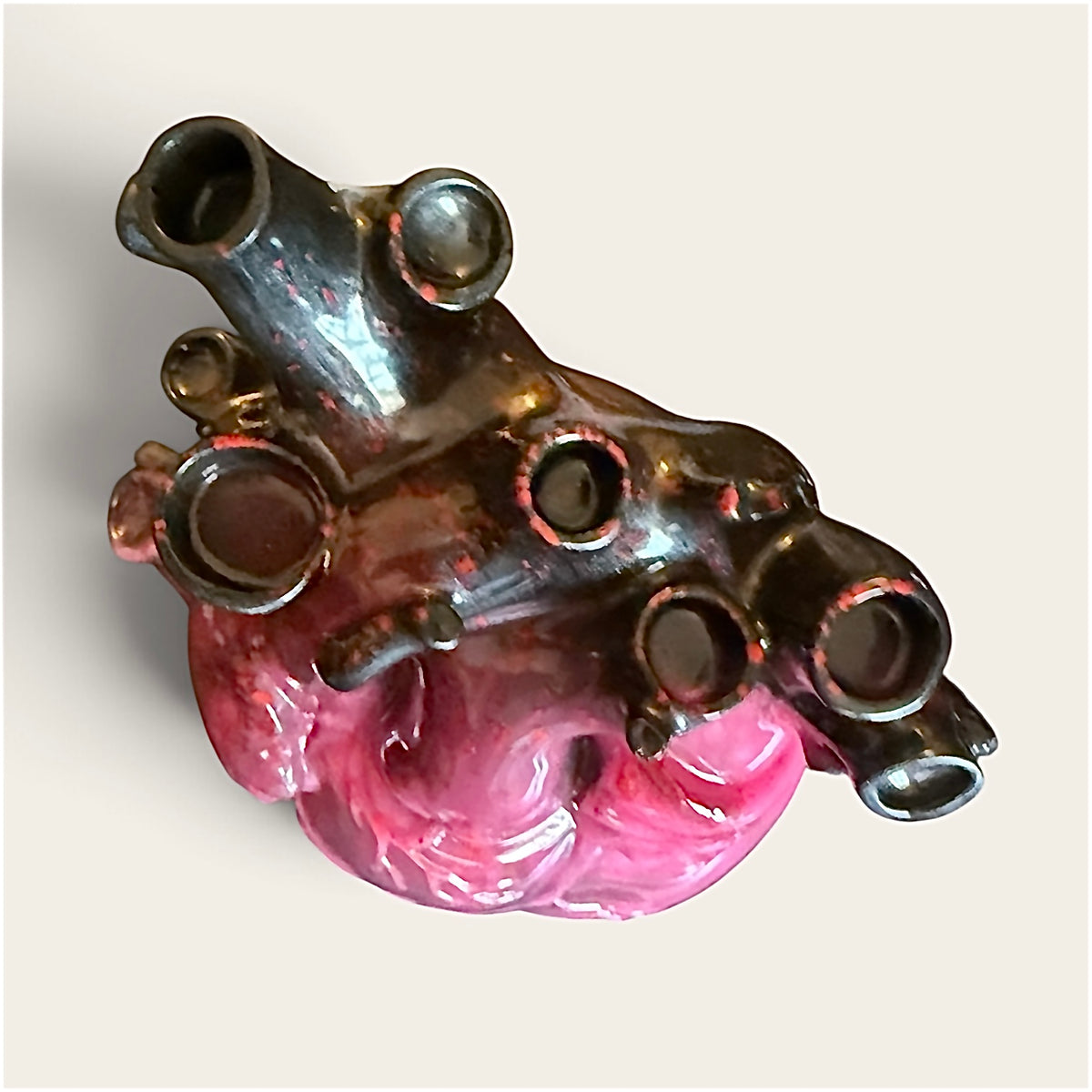 Bubblegum Anatomical Heart — Resin Sculpture