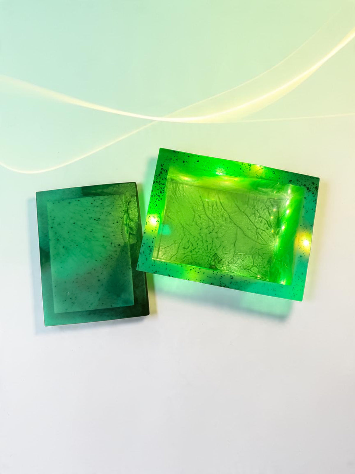 Emerald Enchantment Light-Up Resin Trinket Box