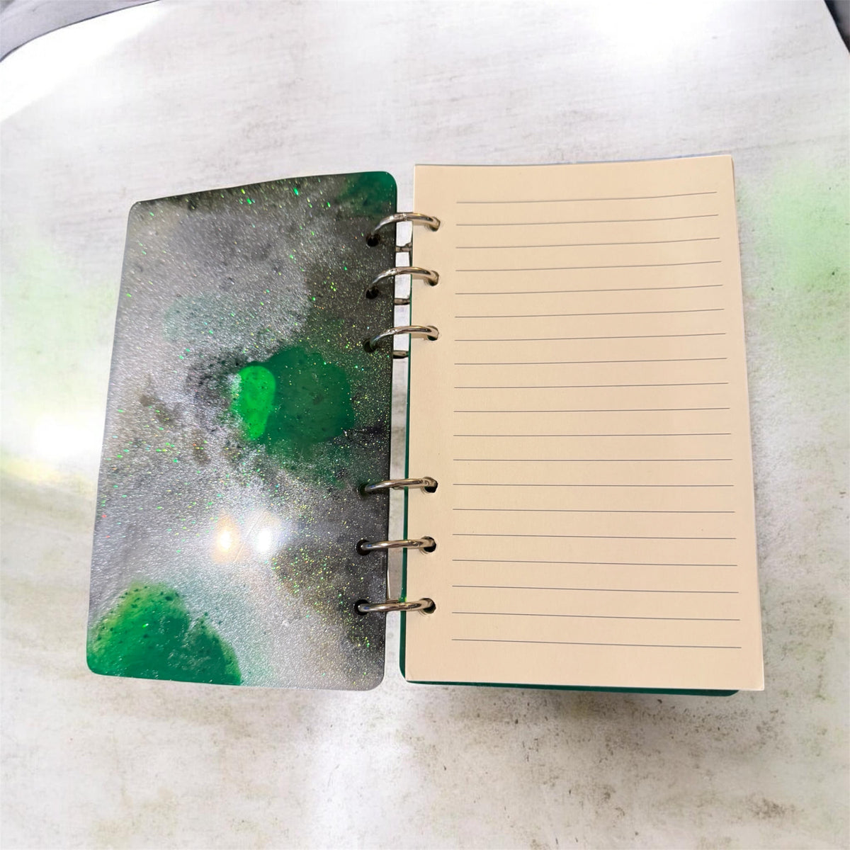 Green & Smoke Resin Skull Notebook