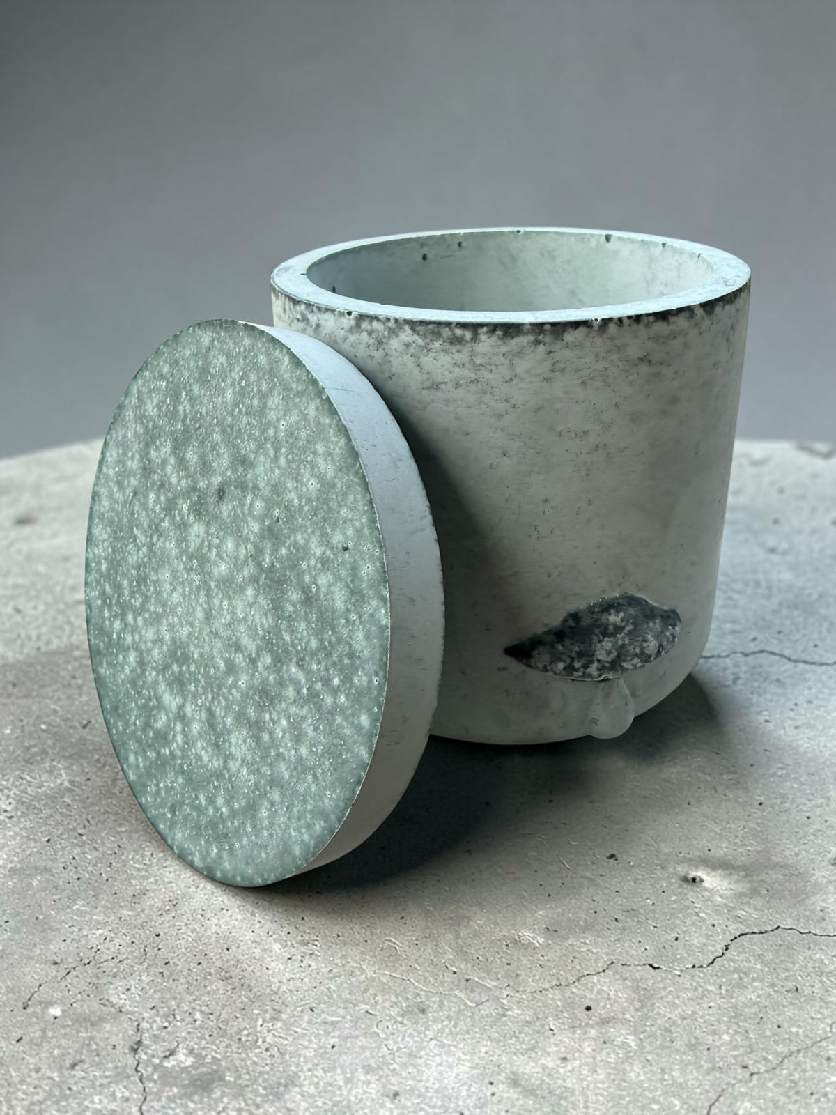 Moss & Sage Mushroom Plaster Jar With Lid