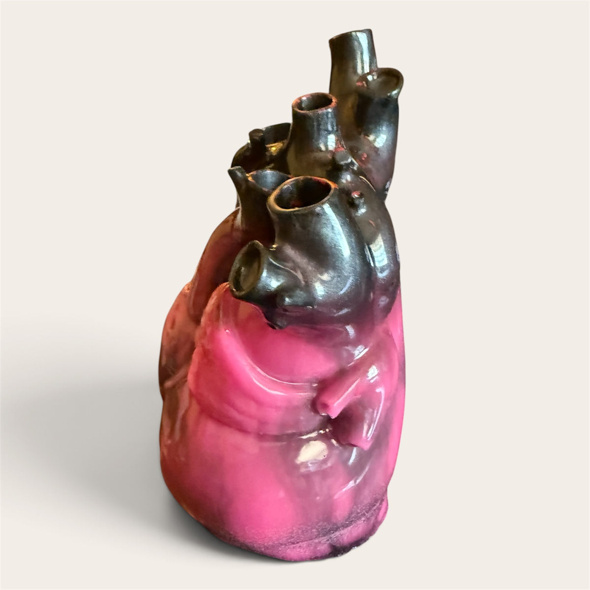 Bubblegum Anatomical Heart — Resin Sculpture
