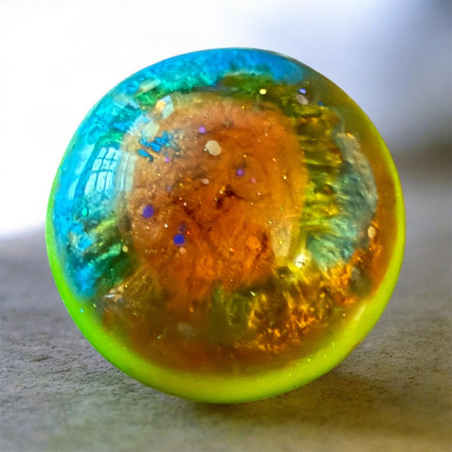 Contained World: Layered Resin Sphere