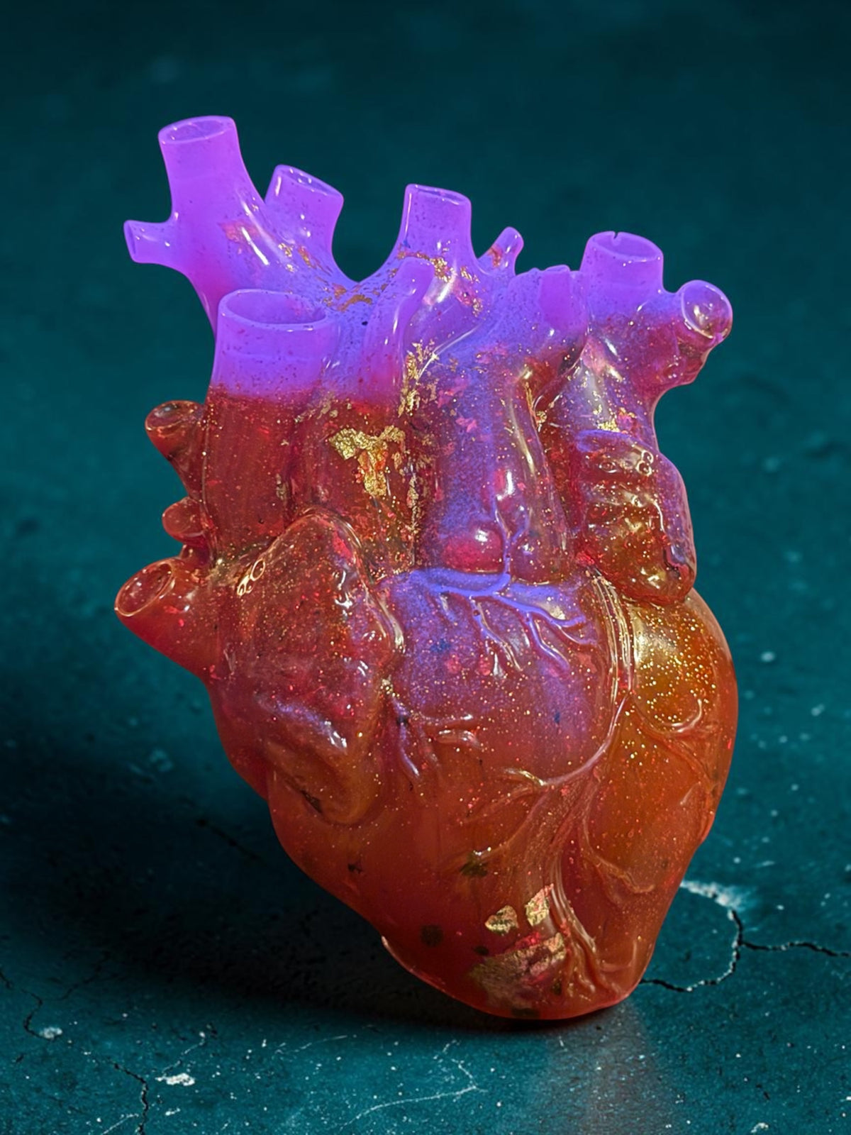 UV Glow Resin Heart