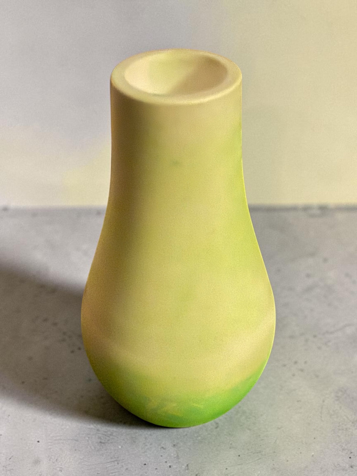 Acid Green Ombre Plaster Vase