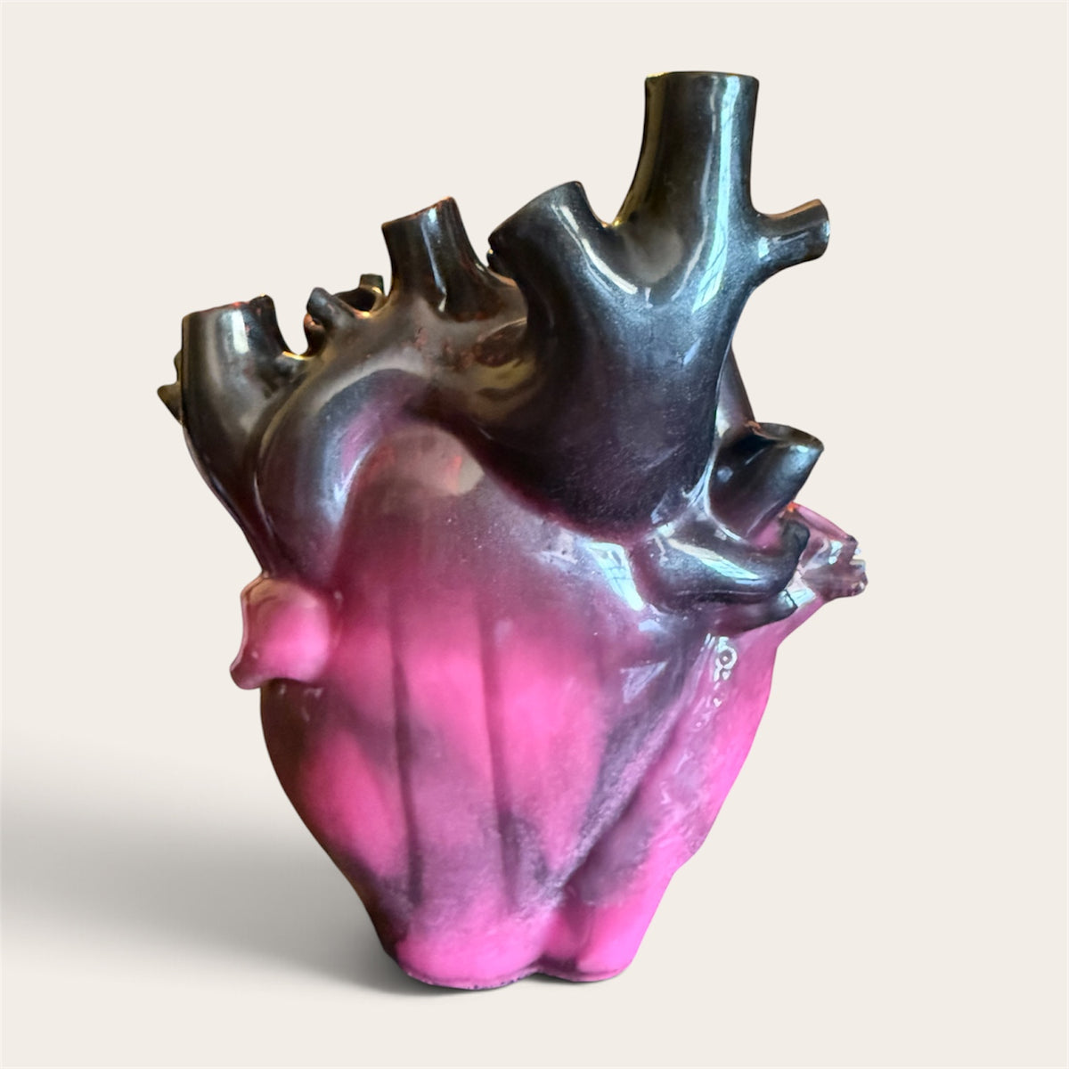Bubblegum Anatomical Heart — Resin Sculpture