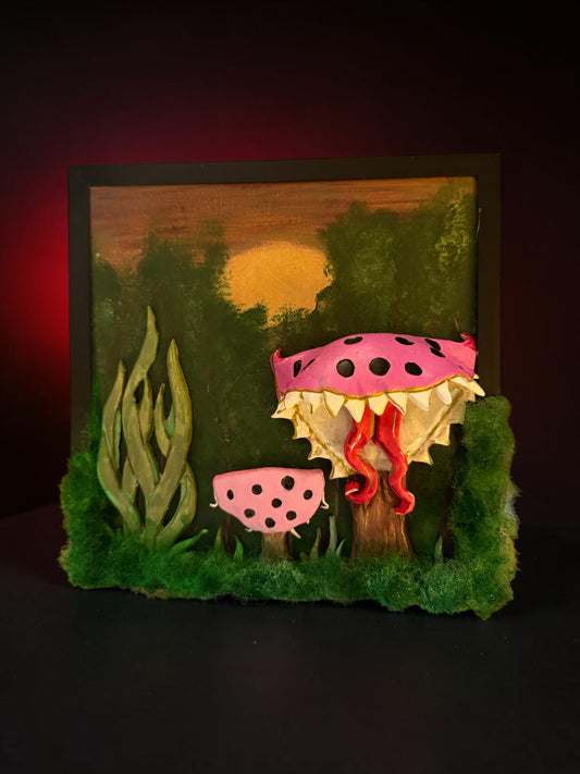Momma Man-Eater Mushroom (mixed media)